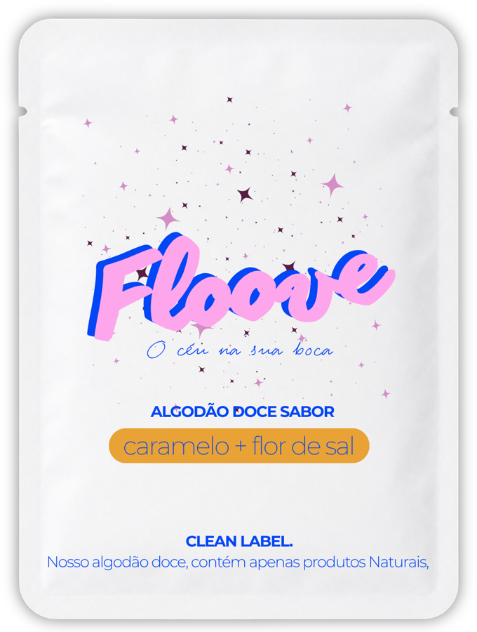 Embalagem Floove sabor Caramelo Salgado com flor de sal
